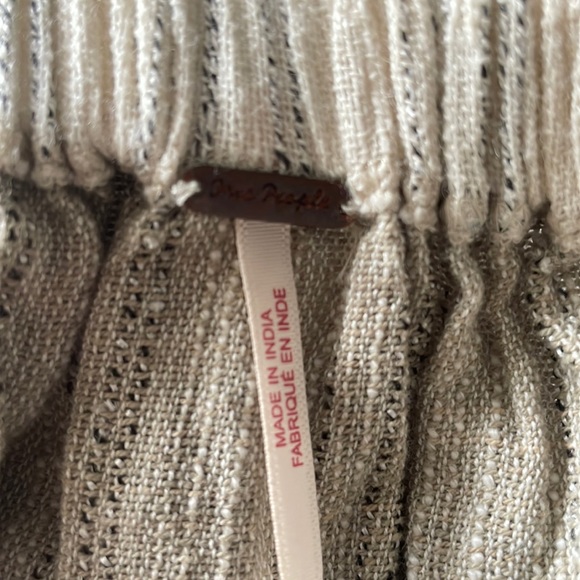 Extra small Free People Cosy Striped Mini Dress tan orange white - Picture 4 of 6